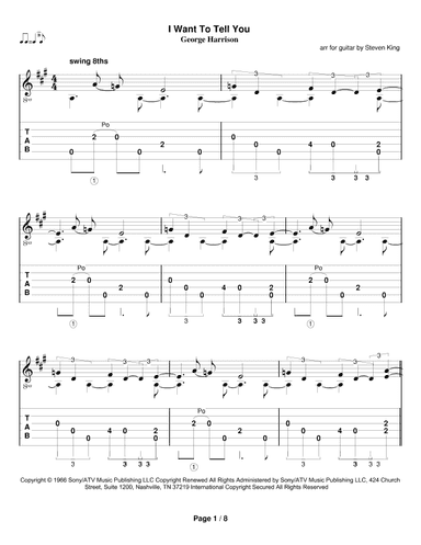 I Want To Tell You (arr. Steven King)