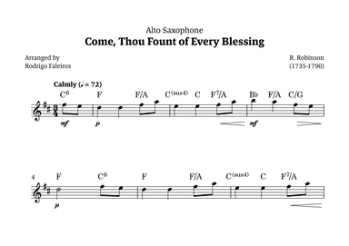 Come Thou Fount of Every Blessing (arr. Rodrigo Faleiros)