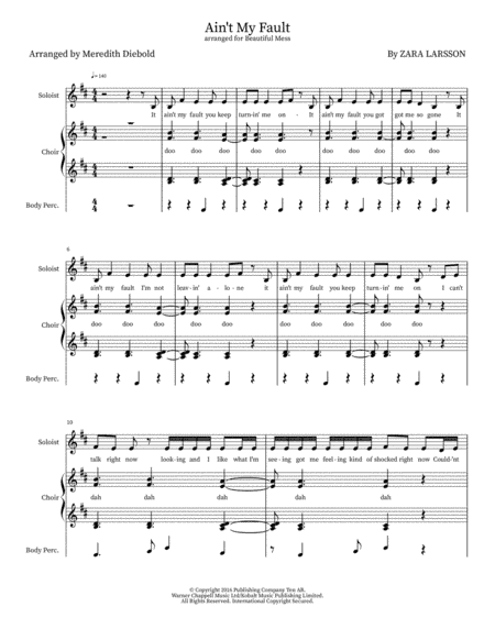 Ain't My Fault (arr. Meredith Diebold)