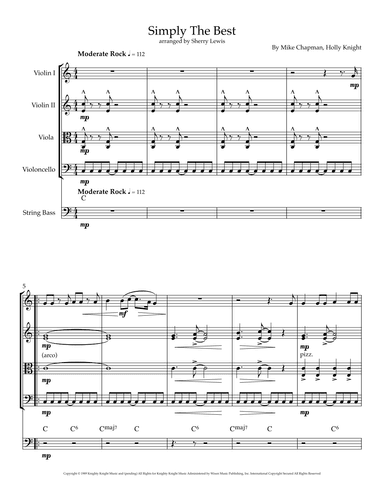 The Best (simply The Best) (arr. Sherry Lewis)