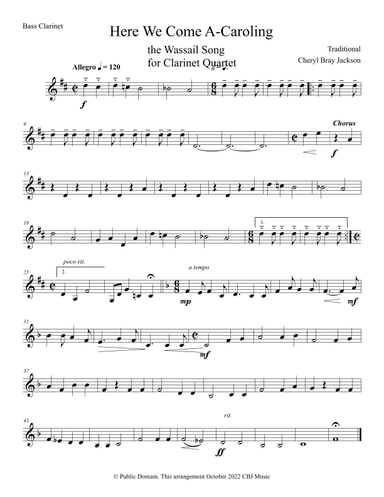 Here We Come A-Caroling (the Wassail Song) (arr. Cheryl Bray Jackson)
