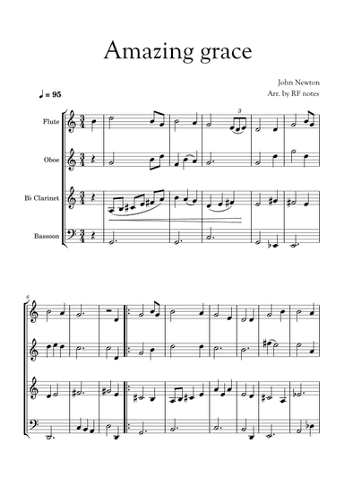 Amazing Grace (arr. RF notes)