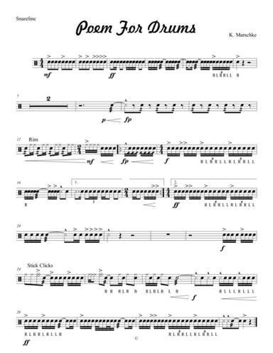 Op. 30 - Poem For Drums for HS Drumline