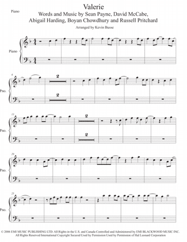 Valerie (arr. Kevin Busse)