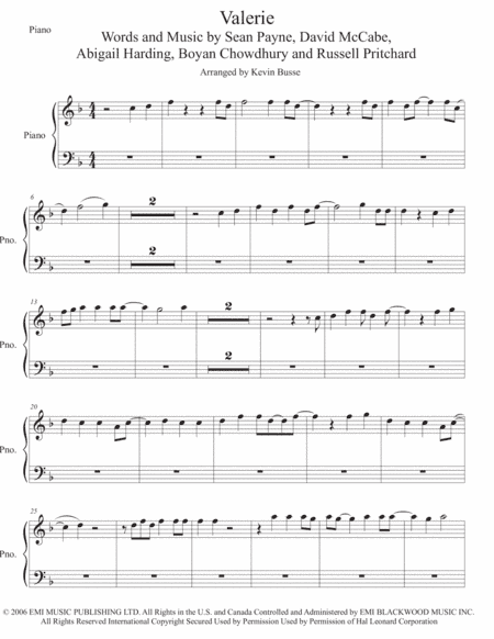 Valerie (arr. Kevin Busse)