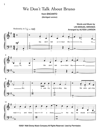 We Don't Talk About Bruno (arr. Alyssa Lawson)