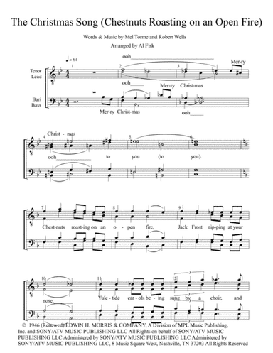 The Christmas Song (chestnuts Roasting On An Open Fire) (arr. Al Fisk)