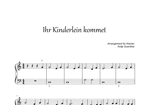 Ihr Kinderlein kommet (arr. Antje Günther)