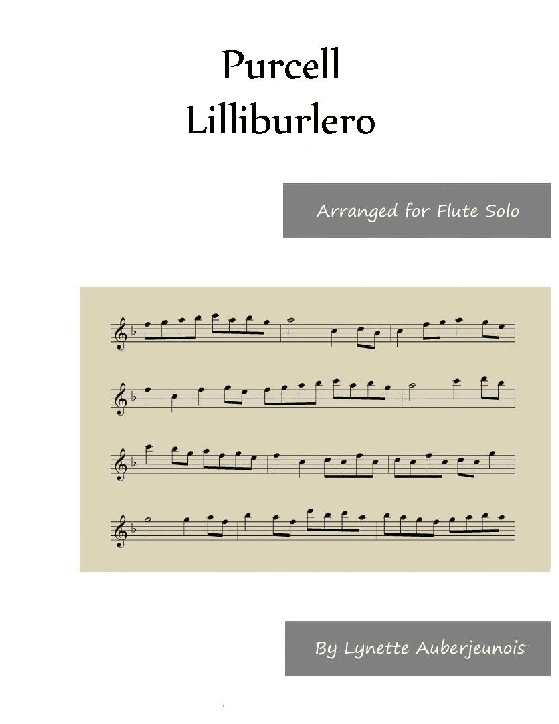 Lilliburlero - Flute Solo (arr. Lynette Auberjeunois)