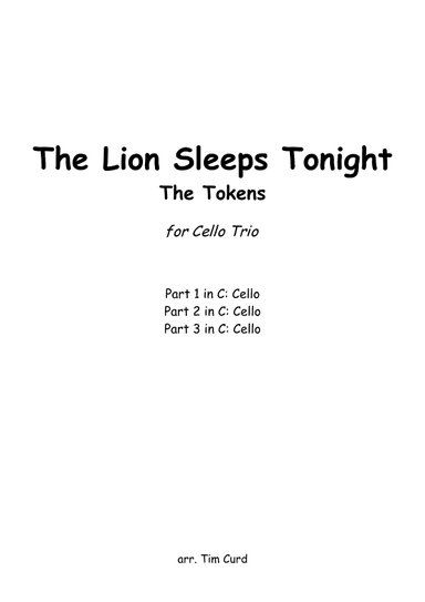 The Lion Sleeps Tonight (arr. Tim Curd)