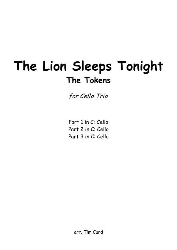 The Lion Sleeps Tonight (arr. Tim Curd)