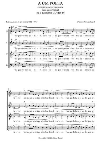 A um poeta for Virtual Choir