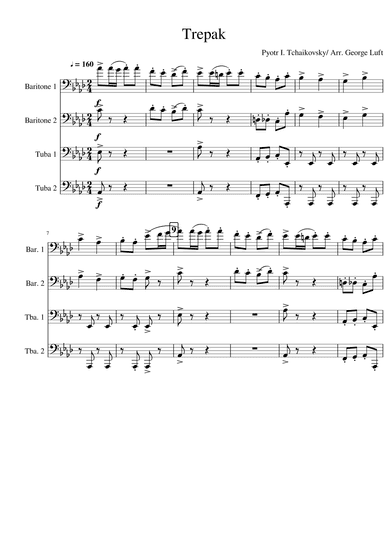 Trepak - Score Only (arr. George Luft)
