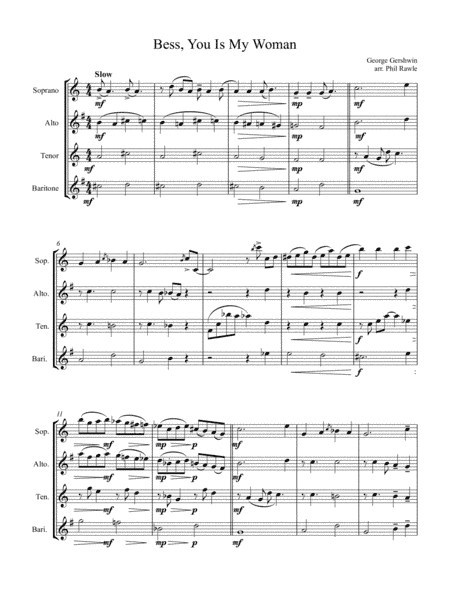 Bess, You Is My Woman  from PORGY AND BESS ® (arr. Phil Rawle)