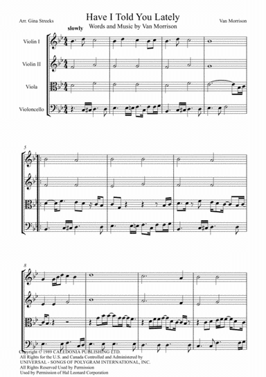 Have I Told You Lately (arr. G Streeks)