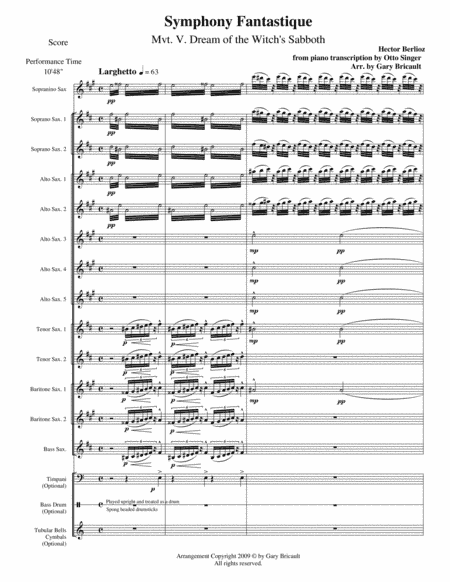 Symphonie Fantastique (Mvt 5) - Dream of the Witches Sabboth (arr. Gary Bricault)
