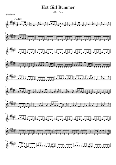 Hot Girl Bummer (arr. Sean M.)