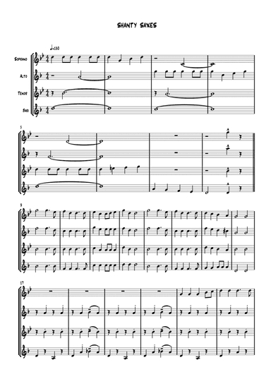 Shanty saxes (Wellerman, Boby Shaftoe, Drunken Sailor) (arr. Verena Watkiss)