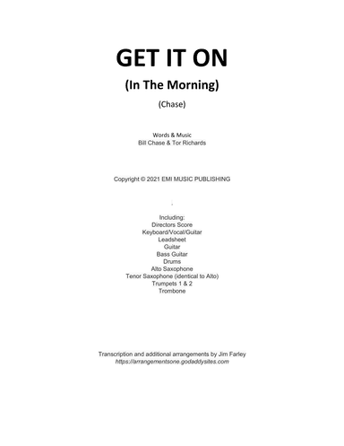 Get It On (in The Morning) (arr. Jim Farley)