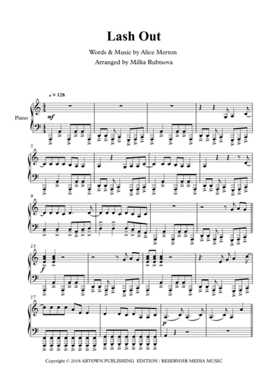 Lash Out (arr. Milka Rubtsova)