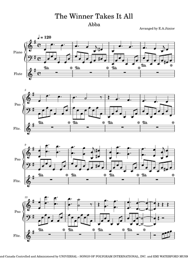 The Winner Takes It All (arr. E.A.Júnior)