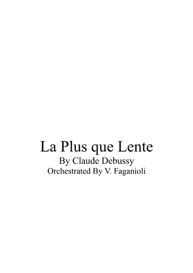 La plus que lent (arr. Valdeci Faganioli)