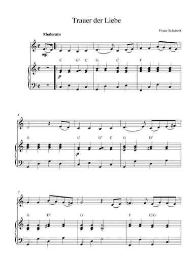 Trauer der Liebe (easy version) (arr. Kaiserin Rebecca)