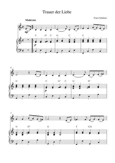 Trauer der Liebe (easy version) (arr. Kaiserin Rebecca)