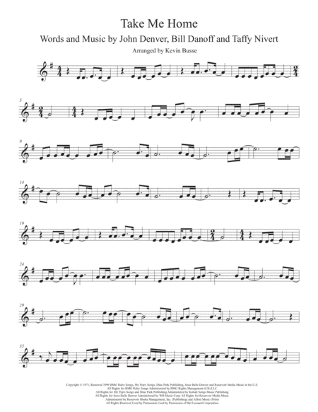Take Me Home, Country Roads (arr. Kevin Busse)