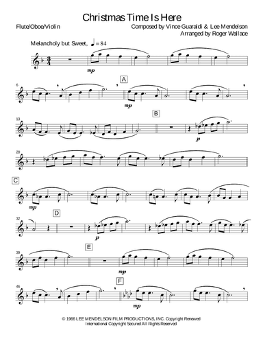 Christmas Time Is Here (arr. Roger Wallace)