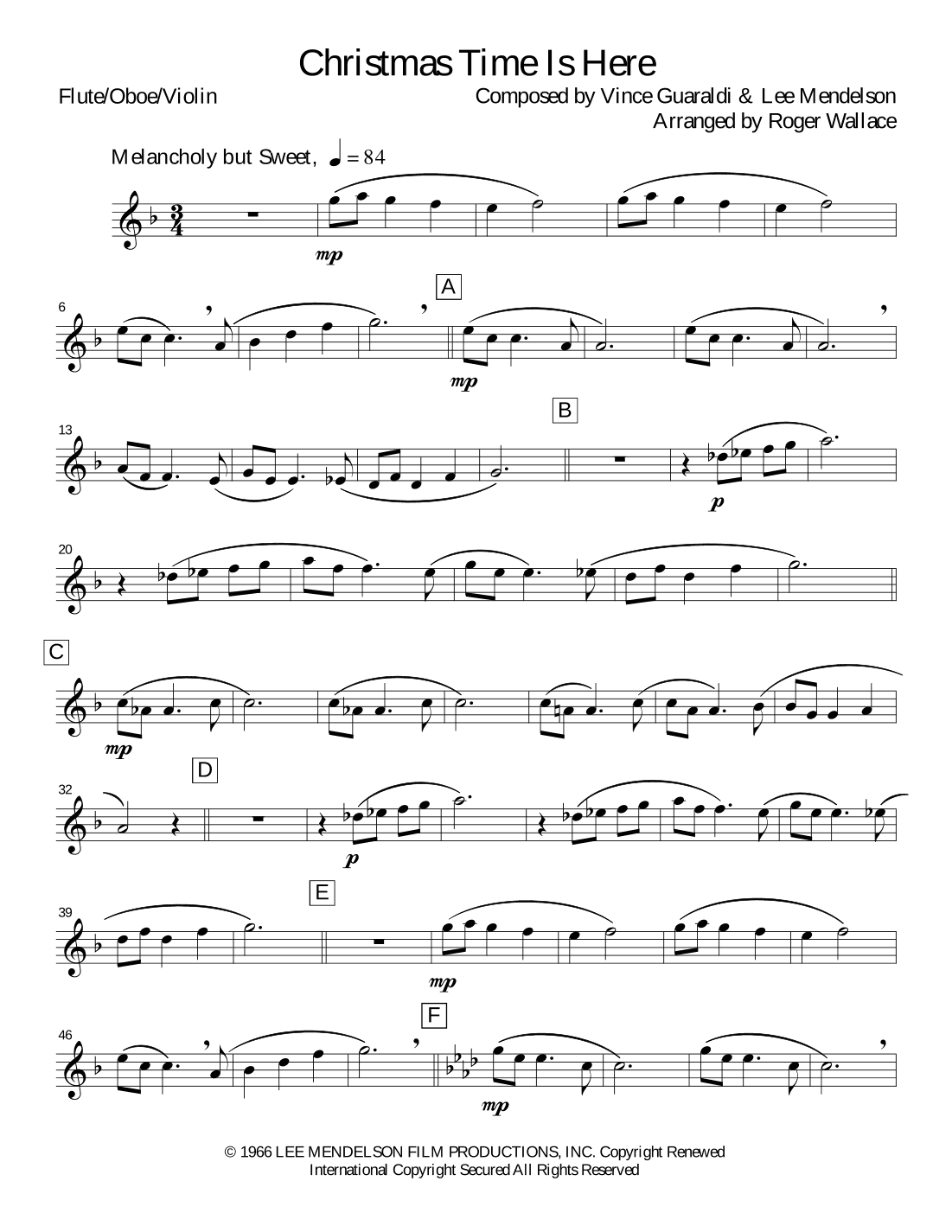 Christmas Time Is Here (arr. Roger Wallace)