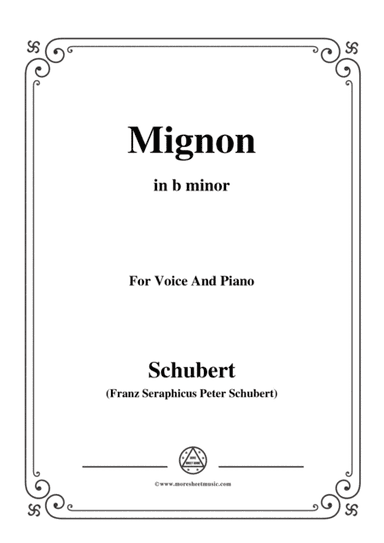 Schubert-Mignon II,D.727,in b minor,for Voice&Piano (arr. MSM)