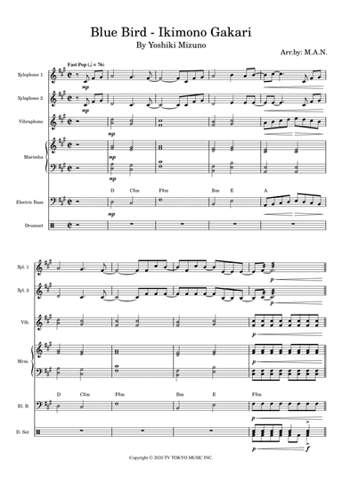 Ikimono Gakari's Blue Bird (arr. Azrai Norzuki)