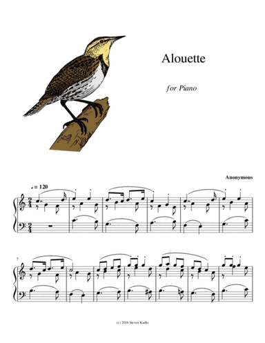 Alouette (arr. Steven Kudlo)