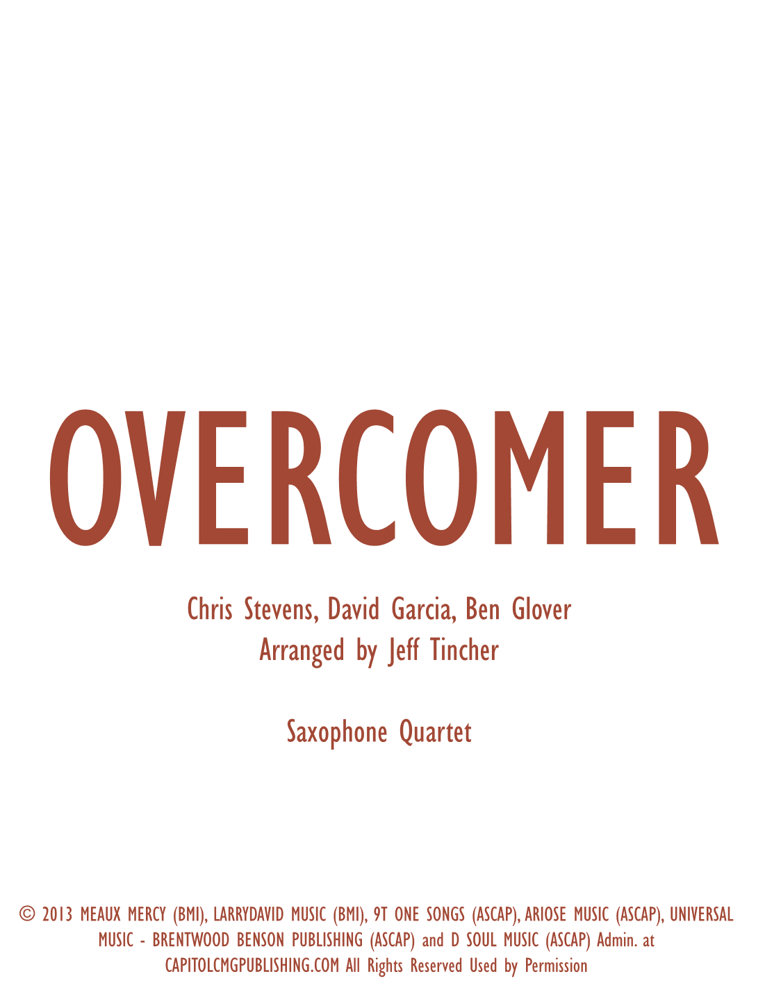Overcomer (arr. Jeff Tincher)