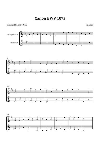 Canon BWV 1075 (arr. a)