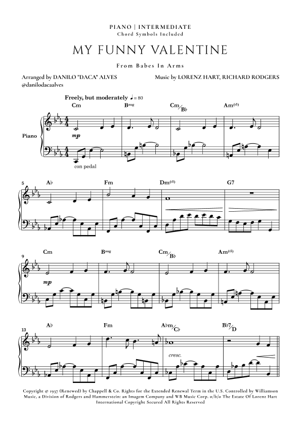 My Funny Valentine (arr. Danilo "Daca" Alves)