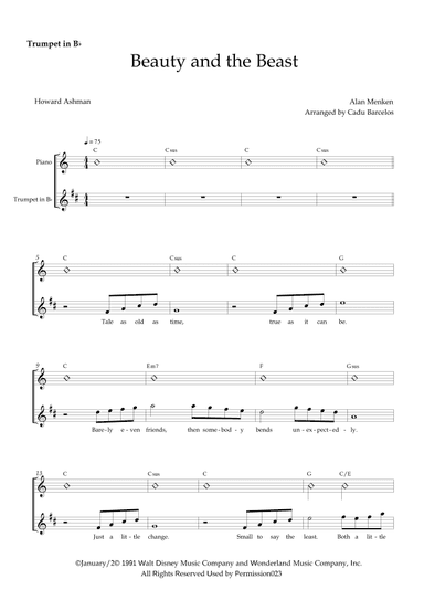 Beauty And The Beast (arr. Cadu Barcelos)