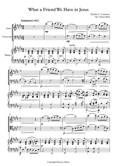 What a Friend We Have in Jesus x Salut d'Amour (Piano) (arr. Grace Kim)