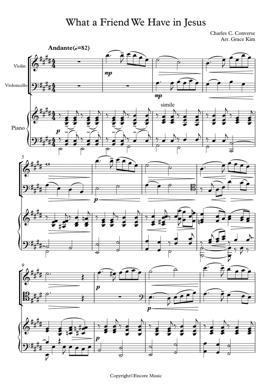What a Friend We Have in Jesus x Salut d'Amour (Piano) (arr. Grace Kim)