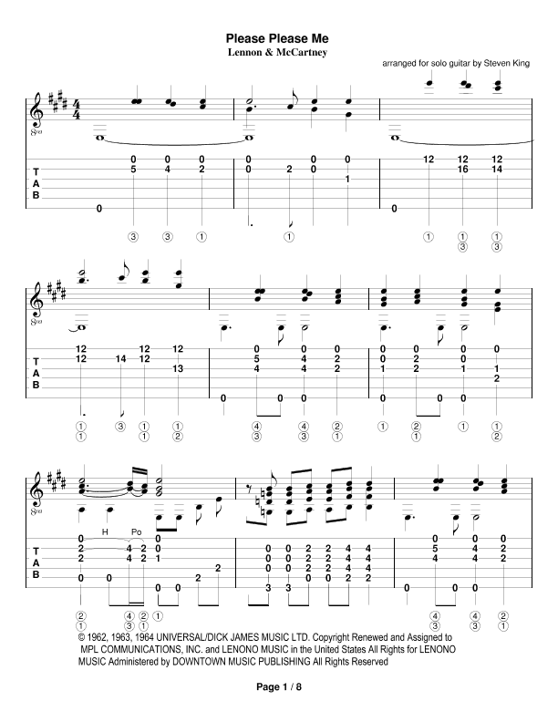Please Please Me (arr. Steven King)
