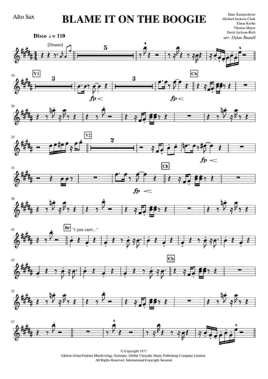 Blame It On The Boogie (arr. Dylan Russell)