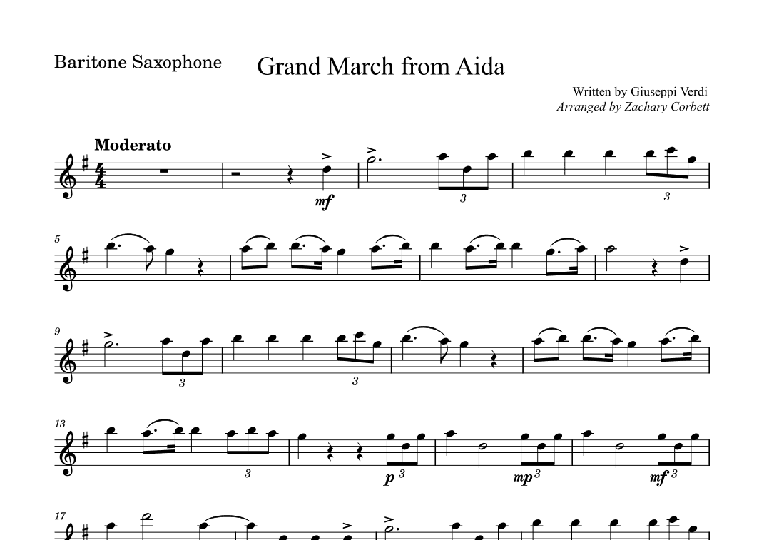 Grand March from Aida (arr. Zachary Corbett)