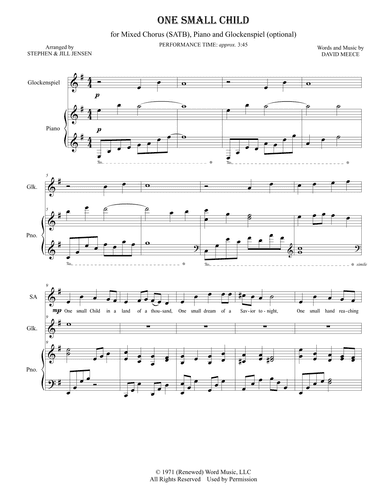 One Small Child (arr. Stephen Jensen & Jill Jensen)