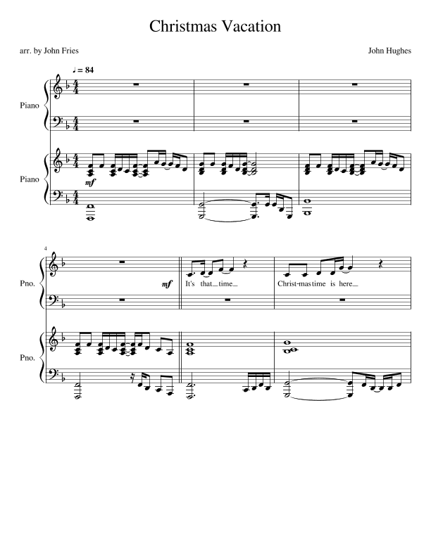 Christmas Vacation (arr. John Fries)