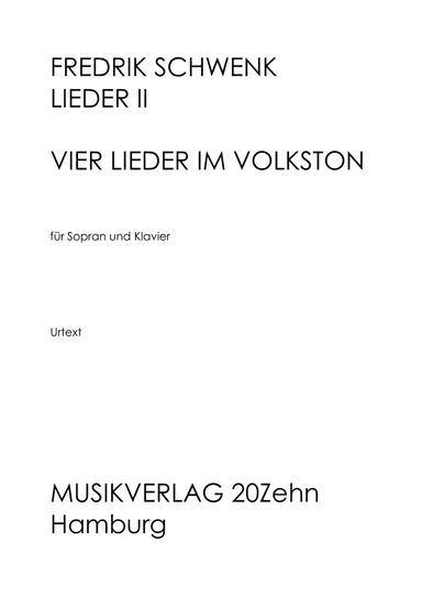 Vier Lieder im Volkston