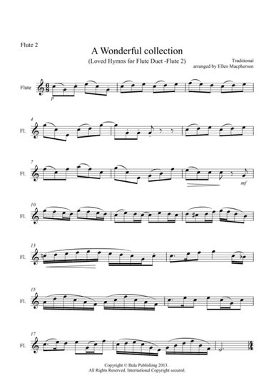 A Wonderful Collection - Loved Hymns for Flute Duet - Flute 2 Part (arr. Ellen Macpherson)
