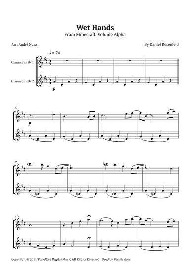 Wet Hands (arr. André Nusa)