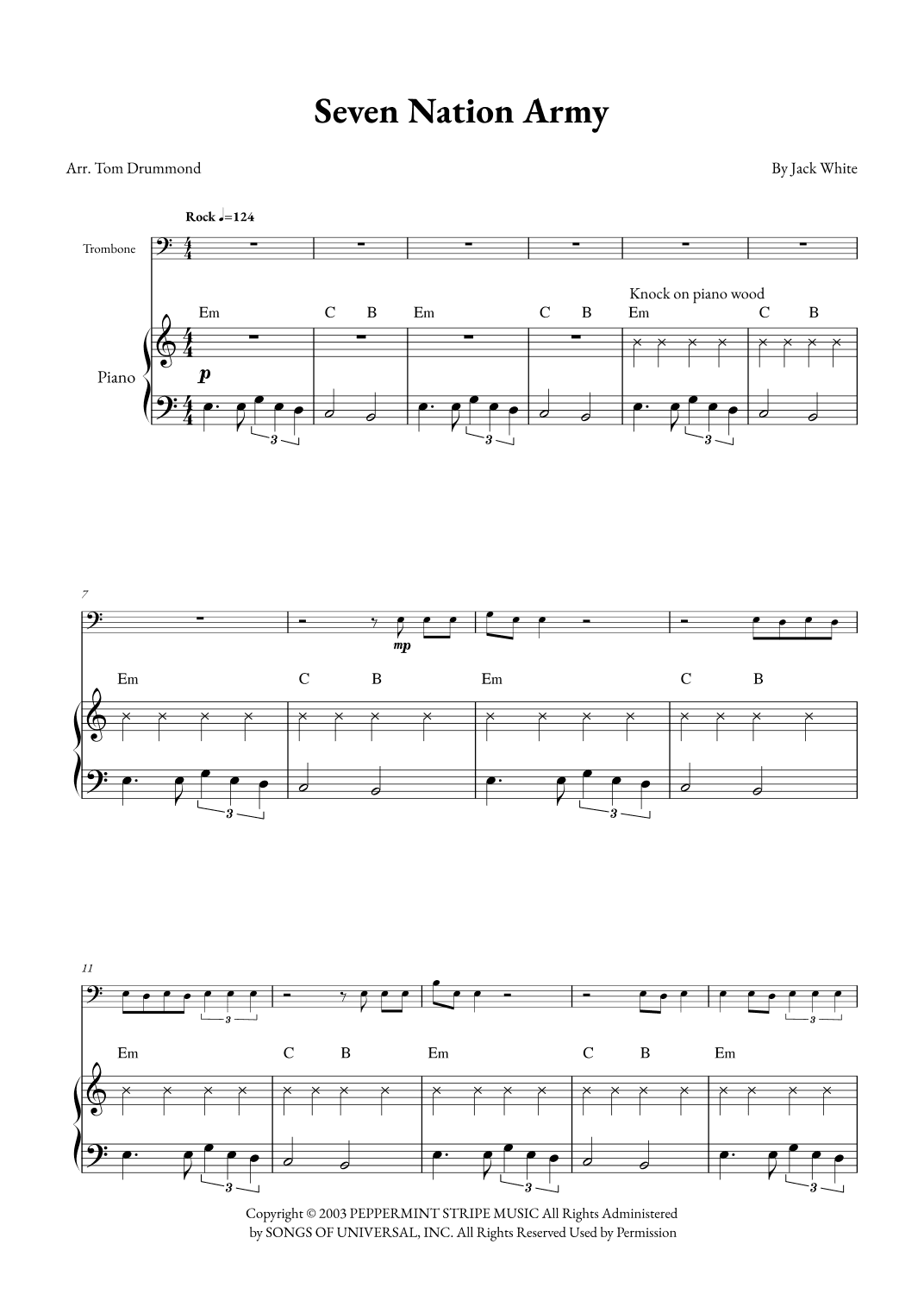 Seven Nation Army (arr. Tom Drummond)