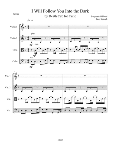I Will Follow You Into The Dark (arr. Thomas Strauch)